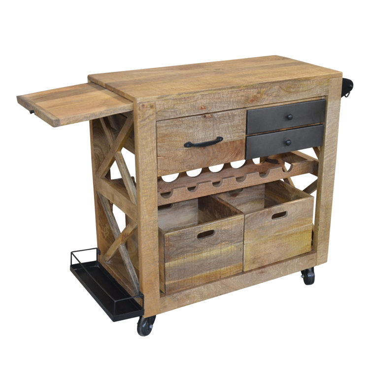 Foundry Select Antora Solid Wood Bar Cart Wayfair